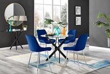 NOVARA 100cm Round Glass and