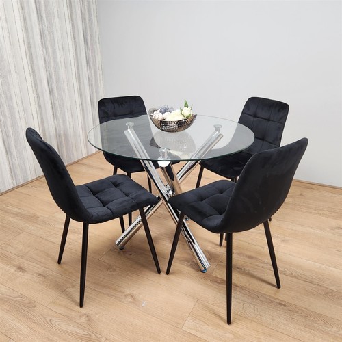 Round chrome metal - round,