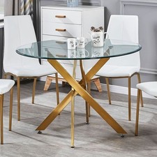 Amara Round Glass Dining Table