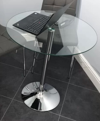 Small glass dining - small, round