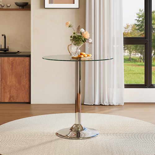 Round dining table glass - round, home