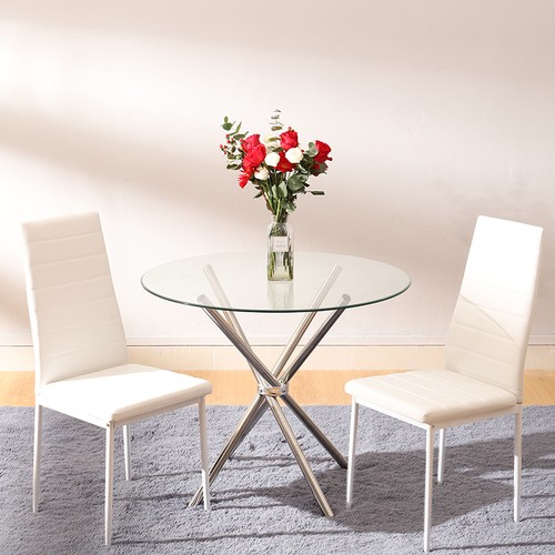 Dining table set round glass - dining,