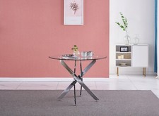 Dining Table Set Round Glass