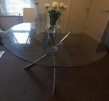 130cm X 72cm High Round Clear