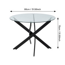 Round Glass Dining Table