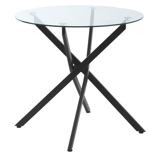 Homcom clear glass side table - homcom,