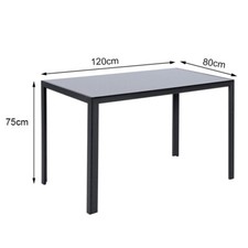 Rectangle Glass Dinner Table