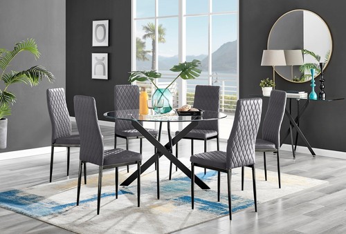 Novara black leg 120cm round - novara,