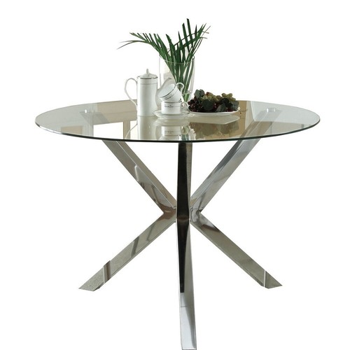 Tempered glass round table - tempered,