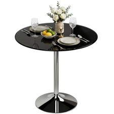 HOMCOM Round Bar Table, Dining