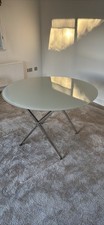 Bespoke White Round Glass Top
